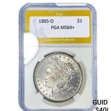 1885-O Morgan Silver Dollar PGA MS64+