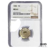 1882 Shield Nickel NGC MS61