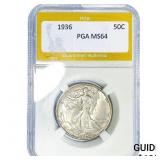 1936 Walking Liberty Half Dollar PGA MS64