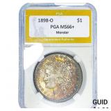 1898-O Morgan Silver Dollar PGA MS66+ Monster