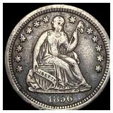 1856-O Silver Half Dime NEARLY UNCIRCULATED