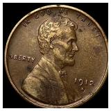 1912-S Lincoln Wheat Cent NEARLY UNCIRCULATED