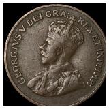 1925 Canada 1 Cent ABOUT UNCIRCULATED