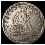 1859 Seated Liberty Quarter NEARLY UNCIRCULATED