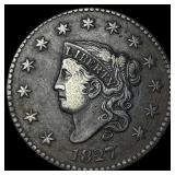 1827 Coronet Head Large Cent NEARLY UNCIRCULATED