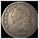 1834 Capped Bust Dime NICELY CIRCULATED