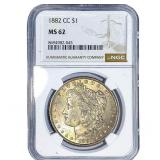 1882-CC Morgan Silver Dollar NGC MS62