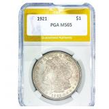 1921 Morgan Silver Dollar PGA MS65