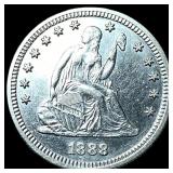 1888-S Silver Seated Liberty Quarter CLOSELY UNCIR