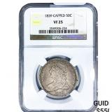 1839 Capped Bust Half Dollar NGC VF25