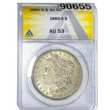 1880-O Morgan Silver Dollar ANACS AU53