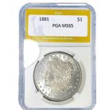 1881 Morgan Silver Dollar PGA MS65