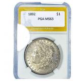 1892 Morgan Silver Dollar PGA MS63