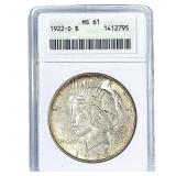 1922-D Silver Peace Dollar ANACS MS61