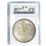 1882-O/S Morgan Silver Dollar ANACS AU58