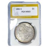 1882-S Morgan Silver Dollar PGA MS63