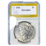 1926 Silver Peace Dollar PGA MS64