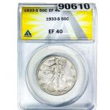 1933-S Walking Liberty Half Dollar ANACS EF40
