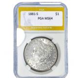 1881-S Morgan Silver Dollar PGA MS64
