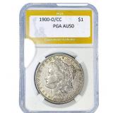 1900-O/CC Morgan Silver Dollar PGA AU50