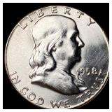 1958 Franklin Silver Half Dollar UNCIRCULATED