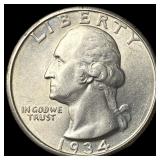 1934 Silver Washington Quarter UNCIRCULATED