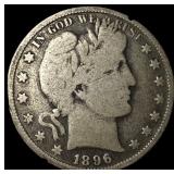 1896 Barber Half Dollar NICELY CIRCULATED