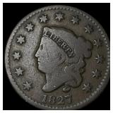 1827 Coronet Head Large Cent NICELY CIRCULATED