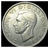 1949 Great Britain SIlver 2 Shilling