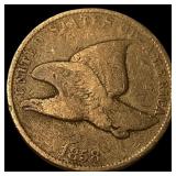 1858 Copper-Nickel Flying Eagle Cent NICELY CIRCUL