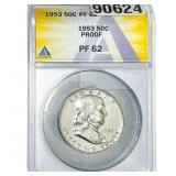 1953 Franklin Half Dollar ANACS PF62