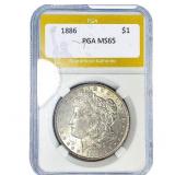1886 Morgan Silver Dollar PGA MS65