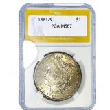 1881-S Morgan Silver Dollar PGA MS67