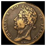 1830A French Colonies Bronze  5 Centimes