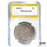1903-S Morgan Silver Dollar PGA Genuine