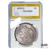 1878-CC Morgan Silver Dollar PGA MS64