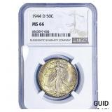 1944-D Walking Liberty Half Dollar NGC MS66