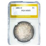 1881-O Morgan Silver Dollar PGA MS65