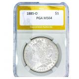 1885-O Morgan Silver Dollar PGA MS64