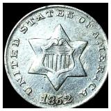 1852 Silver Three-Cent Piece CLOSELY UNCIRCULATED