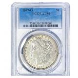 1897-O Morgan Silver Dollar PCGS AU50