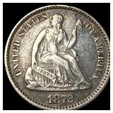 1872 Seated Liberty Half Dime CLOSELY UNCIRCULATED