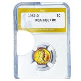 1952-D Wheat Cent PGA MS67 RD