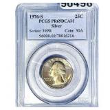 1976-S Washington Silver Quarter PCGS PR69 DCAM