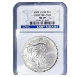 2009 Silver Eagle NGC MS69