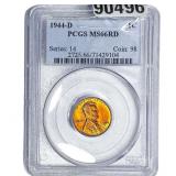 1944-D Wheat Cent PCGS MS66 RD