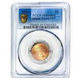 2023 Wheat Cent PCGS MS64 RD Shield, Extra "V"