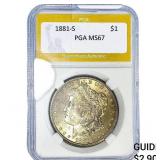 1881-S Morgan Silver Dollar PGA MS67