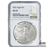 2022 Silver Eagle NGC MS69