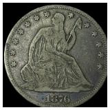 1876 Seated Liberty Half Dollar LIGHTLY CIRCULATED